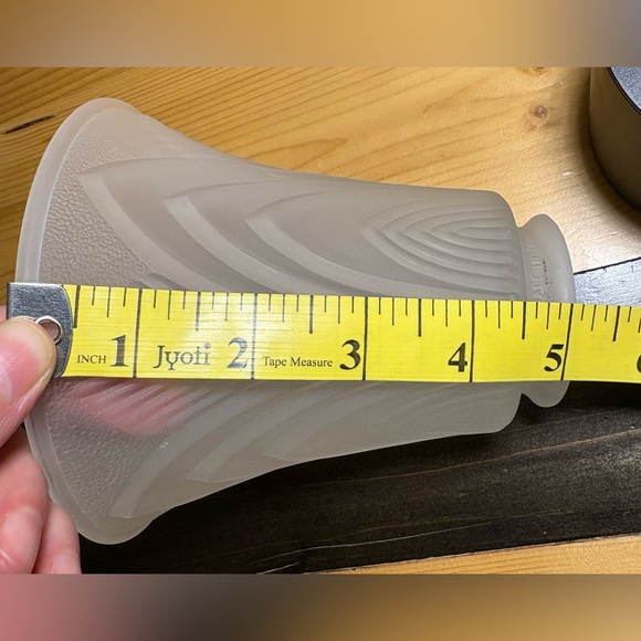 Elegant Frosted Glass Lamp Shades Set of 4 Bell Shaped Ceiling Fan Table Lamp - Picture 14 of 15